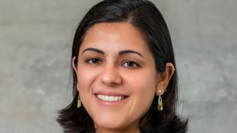 Indoor headshot of Professor Rita Hamad.