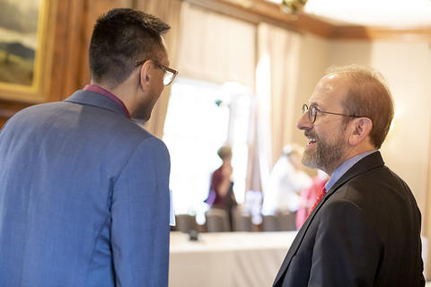 Provost Alan Garber in conversation with Professor Sham Kakade.
