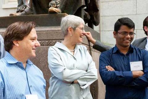 Judy Singer and new faculty members in conversation
