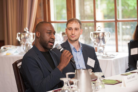 New professors at the NFI asking questions of the panelists.