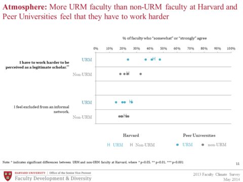 More URM faculty feel they have to work harder